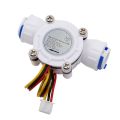 Professional Plastic Water Flow Meter 0.3-10L/min White Flow Meter Quick Connect 3/8" Fuel Flowmeter Water Diesel Kerosene. 