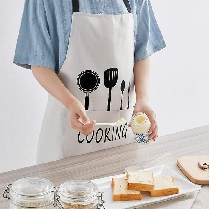 Waterproof And Oil Proof PVC Aprons With Front Pouch Pocket | Cute Printed PVC Apron With Front Pocket For Kitchen