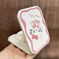Cartoon Sanrio Hello Kitty Folding Clamshell Mirror Makeup Mirror With Comb Portable Creative For Women Girls Handheld Mirror. 