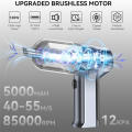 Mini Handheld Vacuum Cleaner Handheld Wireless Black & Silver-Gray ABS Car 3-In-1 Compressed Air Multifunctional Brushless Motor. 