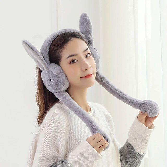 Winter Plush Bunny Earmuff Ear Warmer Rabbit Design Earmuff For Women