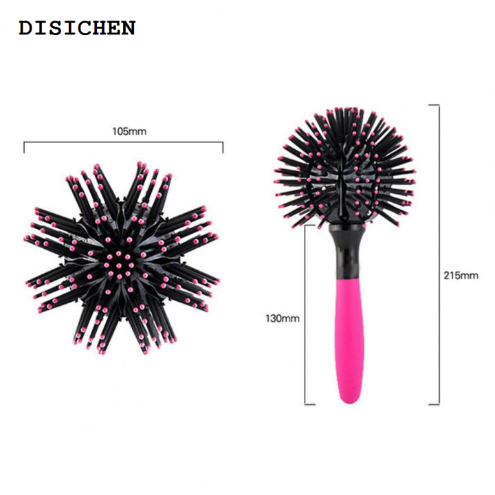 DISICHEN%20Luxury%20Women%20Curl%20Comb%20Heat-Resistant%203D%20360%20Degree%20Hair%20Styling%20Plastic%20Head%20Massage%20Spherical%20Brush%20For%20Salon%20-%20Image%206