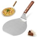 Scraper Shovel Stainless Steel Pizza Paddle Wooden Handle Portable Pizza Peel Hanging Hole Sturdy Pizza Shovel Baking Tool. 