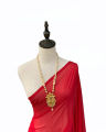 Plain Chiffon Saree For Women, Sifon Saree Plain, Chifon Saree For Women,Red. 