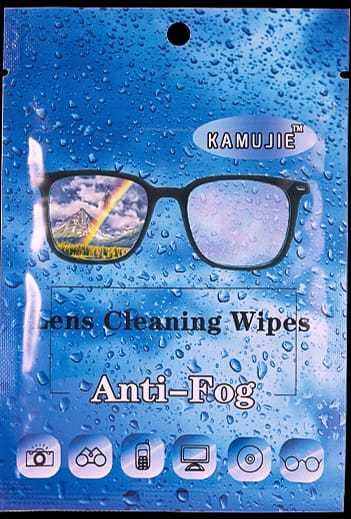 100% Anti-Fog Lens Cleaning Wipes
