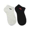 Black/White Tue Print Socks For Men Set Of 2. 
