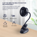 Portable Mini Clip Stroller Fan,3 Speeds Settings,Navy Blue. 