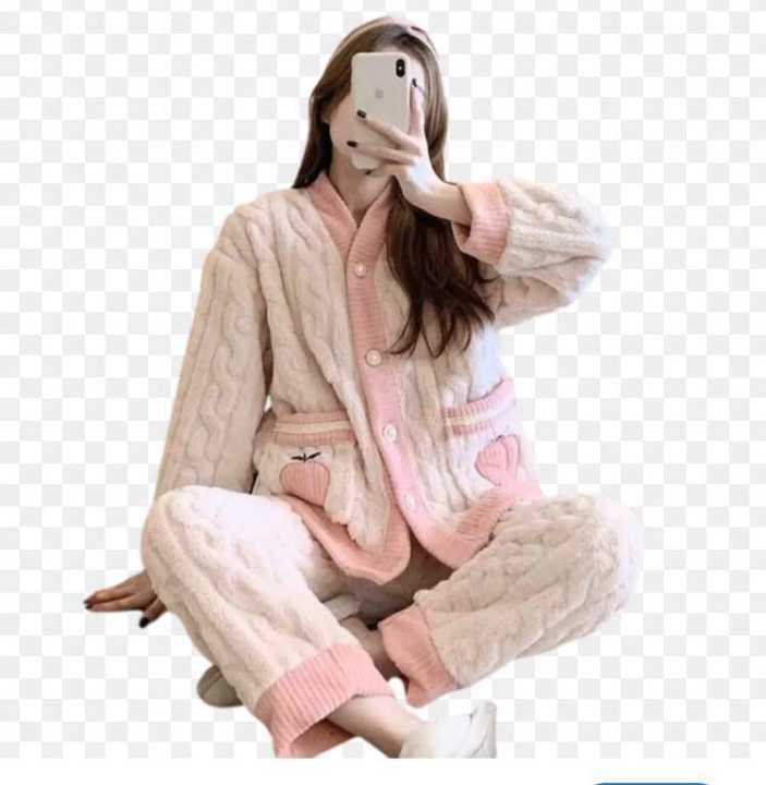 Winter%20Warm%20Flannel%20Women%20Pajamas%20Sets%20Thick%20Coral%20Velvet%20Long%20Sleeve%20Cartoon%20Sleepwear%20Flannel%20Pyjamas%20Set%20-%20Image%204