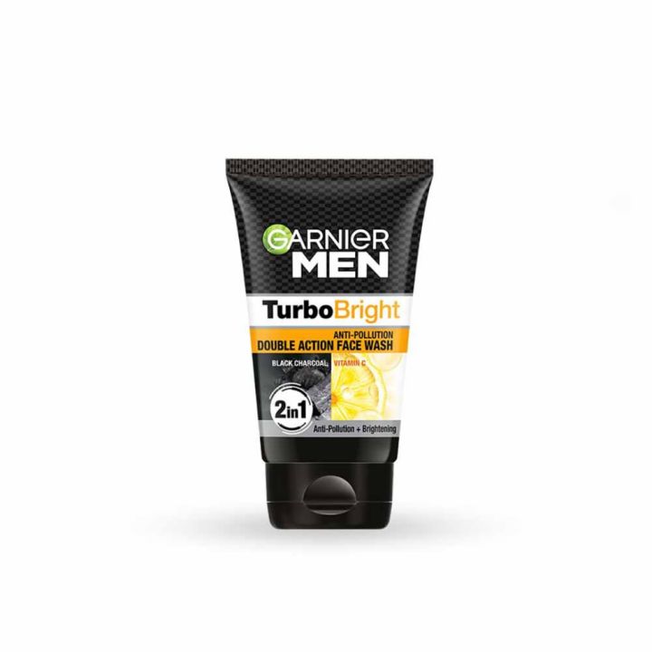 GARNlER Men Turbo Bright Anti-Pollution Double Action Face Wash (100g)