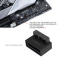 2X PH19B USB 3.0 Internal Header USB3.0 19/20P Socket 90 Degree Adapter Converter for Computer Motherboard. 