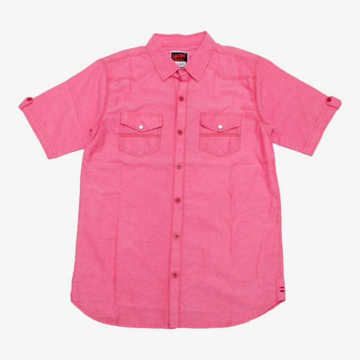Pink Color Summer Half Shirt For Men