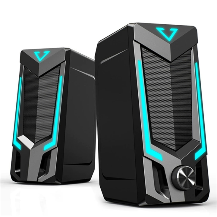 Bluetooth RGB Computer Speaker, Desktop Computer Speaker,Desktop Stereo Speaker, USB Powered, with LED Ambient