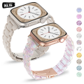 Sutuiying Women Slim Resin Band For Apple Watch 38mm 40 41mm 42 44 45mm Girl Colorful Strap For iWatch Series 9 8 7 6 5 se 4 3 ultra 49mm. 