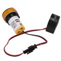 Mini Digital Voltmeter Ammeter 22mm Round AC 50-500V 0-100A Amp Volt Voltage Tester Meter Dual LED Indicator. 