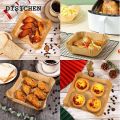 DISICHEN 2025 100pcs Air Fryer Paper Liner Non-stick Air Fryer Parchment Paper Liners Baking Paper Filters for Kitchen Airfryer Micro-waveHats Caps. 