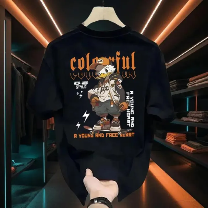 Bizarre%20Jojo%20Redtube%20T-Shirt%20Pattern%20Summer%20Short%20Sleeve%20Men's%20High%20Quality%20T-Shirt%20Thin%20Crew%20Neck%20Cotton%20Harajuku%20Adventure%20-%20Image%202
