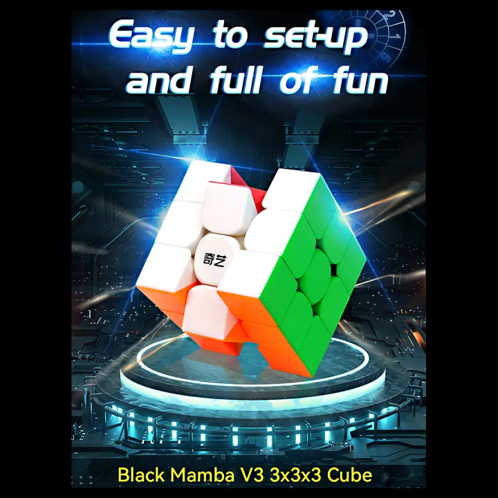 QiYi%20MoFangGe%20Black%20Mamba%20V3%20Cube%203X3%20New%20Edition%20Stickerless%20Speedcube%20-%20Image%203