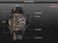 NAVIFORCE Nf9110 Luxury Chronograph Analog Watch For Men - Golden/Black | Navi Force Water Resistant Watch For Men. 