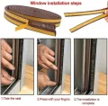 Self Adhesive Silicone Soundproofing  Noise Blocker Door Window Weather-strip18 ft. Roll. 