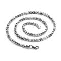 VaryGood 3mm Cubed Box Chain Rolo Necklace For Men 60cm. 