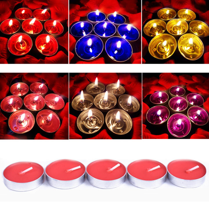 50Pcs/Set%20Colorful%20Tealight%20Candles,%20Lightweight%20For%20Diwali,%20Christmas,%20And%20Any%20Decoration%20-%20Image%205