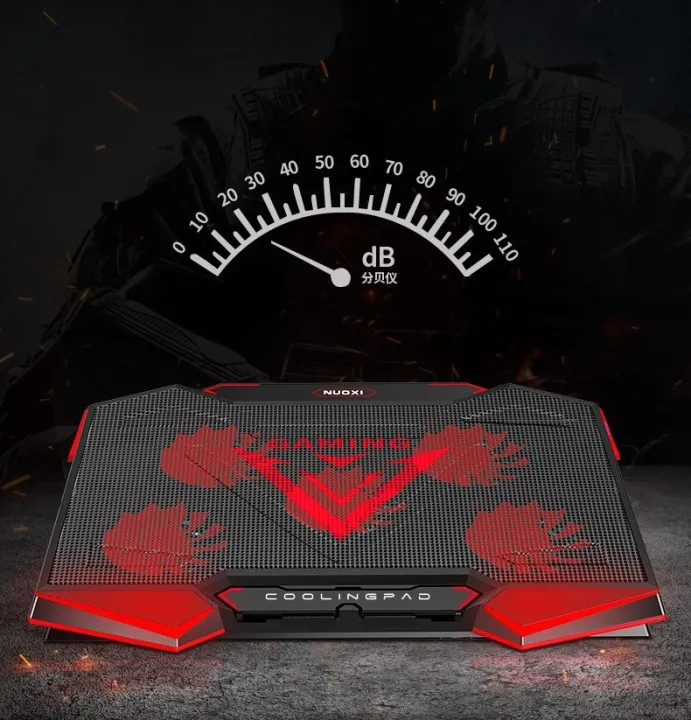 NUOXI%20Ultra%20Professional%205%20Fan%20LED%20Backlit%20Speed%20and%20Height%20Adjustable%20Gaming%20Laptop%20Stand%20Cooling%20Pad%20For%209''%20inch%20to%2018''%20inch%20-%20Image%206
