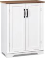 KamaKhya Decor Bathroom Storage Cabinet, Wooden Floor Storage Cabinet, for Living Room, Entryway, Space Saving, White. 