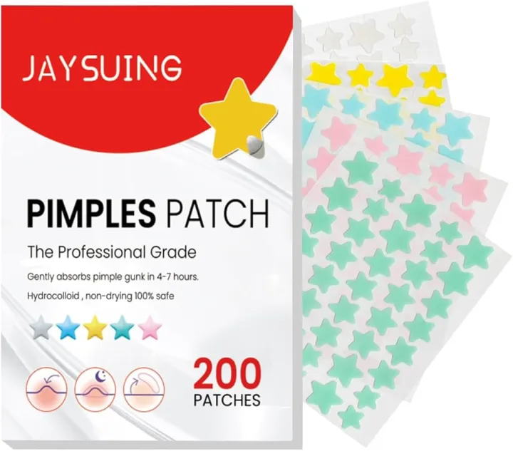 200%20Patches%20Jaysuing%20Pimple%20Patches%20for%20Face,%20Hydrocolloid%20Acne%20Patches,%20Cute%20Star%20Zit%20Covers%20for%20Face%20-%20Image%203