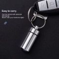 Aluminum Pill Box Case Bottle For Traveling Camping Container Keychain Maoxiu. 