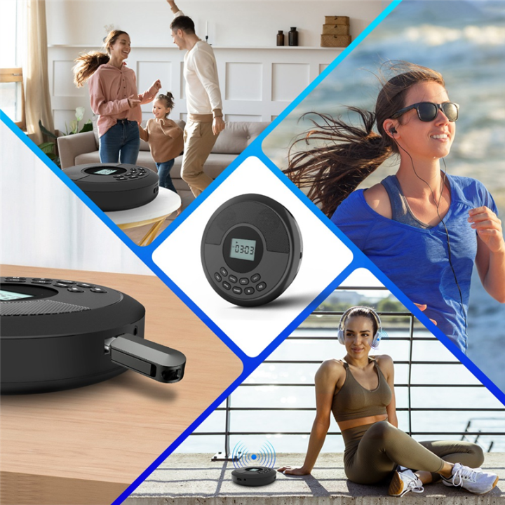 Portable%20Bluetooth%20CD%20Player%20Rechargeable%20Discman%20Gray%20-%20Image%208