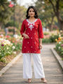 Aamayra Fashion House Red Coloured Short Kurti For Women. 