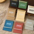 2025 Desk Calendar Mini Spiral Calendar Books Kawaii To Do List Daily Monthly Yearly Planner Time Manegement Desk Decorations. 