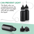 100 Pcs 10 Ml Plastic Black Needle Tip Glue Squeeze Bottle Mini Lightproof Plastic Bottle. 