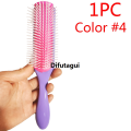 Difutagui Hair Comb 4c Straight Curl Barber Salon Massage Scalp Hair Brush Profesional Styling Knots Ladies Denman Line 4 Colors 9 Brush Wet. 