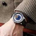 Dulunwe brand fashionable business luxury rhinestone dial, luminous sports waterproof automatic mechanical men's watch. 