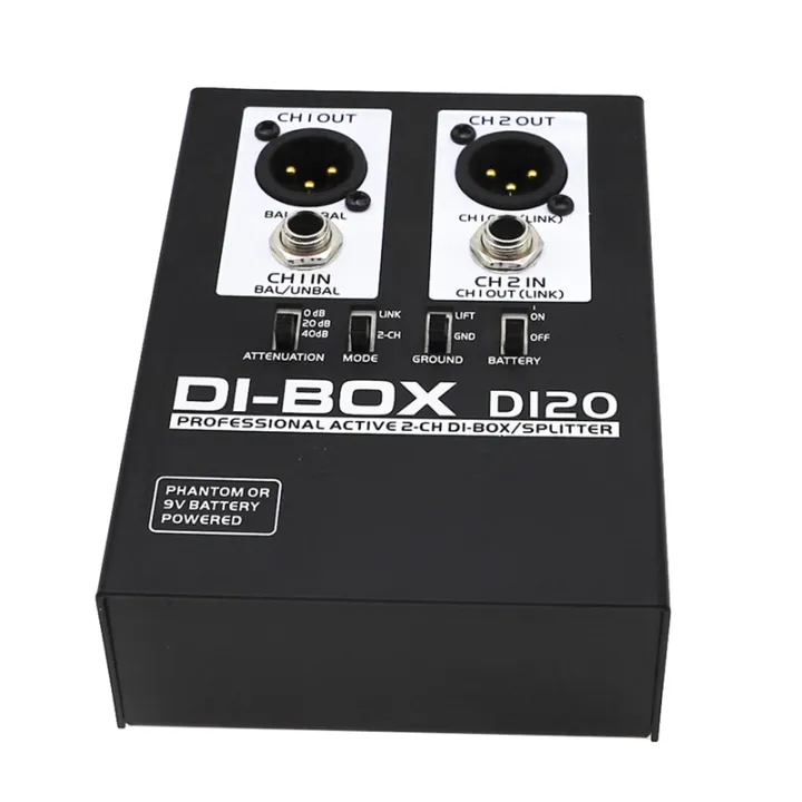 Audio%20Active%20DI%20BOX%20Direct%20Injection%20Box%20Low%20Noise%20Guitar%20Bass%20DI%202%20Channel%20Audio%20Converter%20Multi-Purpose%20Mixer%20Audio%20-%20Image%204