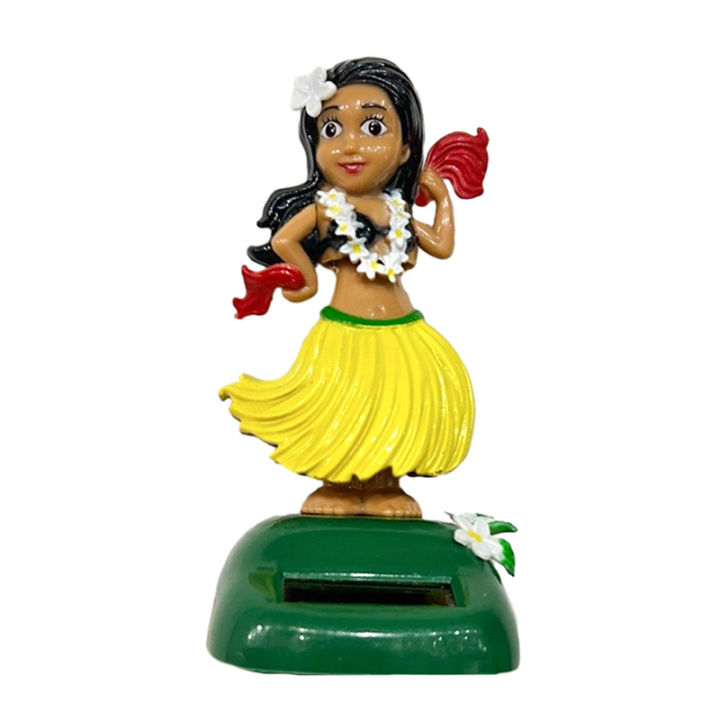 Car Decor Dancing Doll Solar Power Toy Hawaiian Hula Girl Shaking