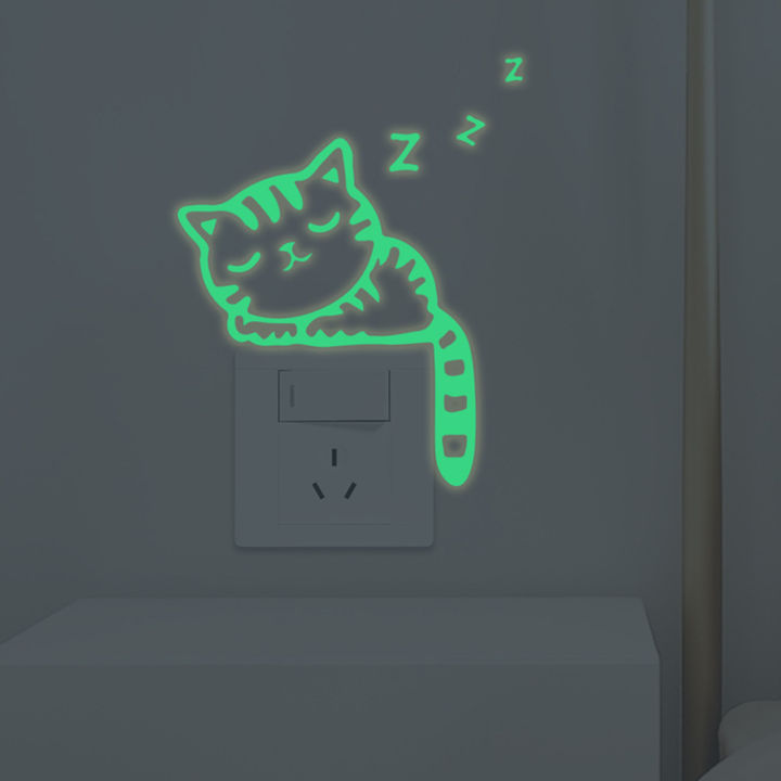 Switch%20Sticker%20Glow-in-the-dark%20Non-fading%20Night%20Indication%20Cartoon%20Sleepy%20Cat%20Switch%20Sticker%20for%20Living%20Room%20-%20Image%205
