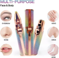Rechargeable 2 in 1 Facial Epilator for Sensitive Skin, Portable Precision Epilator for Women and Men with LED Light. 