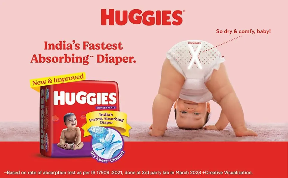 Huggies Wonder Pants (L) 84 pcs Size (9-14 Kgs) Baby Diaper Pants