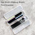 1Pc Transparent Rectangle Nails Brush Storage Box Buffer File Nail Art Rhinestones Decorations Nail Art Equipment Tools Case JIJIN. 