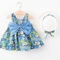 Comfortable summer Dress for Baby Girls With Hat. 