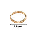 CARAT Commute Copper Jewelry 3 Pcs Women Ring Set Irregular Hollow Chain Adjustable Knuckle Ring Jewelry Gift Knuckle Ring Set. 