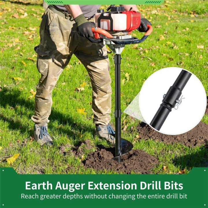 3PCS%20Auger%20Extension%20Drill%20Bits,%203/4In%20Shaft%20Earth%20Auger%20Drill%20Bit%20Extension,%20Garden%20Spiral%20Hole%20Drill%20Bit%20Extension%20Rod%20Easy%20Install%20Easy%20to%20Use%20-%20Image%202