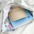 Portable Transparent Pocket Drawstring Backpack Large Capacity PU Itabag Handheld Bag Lightweight Shoulder Bag Outdoor. 