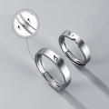 Plated Ring Couple Ring Set Fashionable Couple Ring  Couple Ring Adjustable Size Ring Design Couple Ring Minimalist Design Ring Stainless Steel Ring Small Open Ring for Engagement Couple Ring Wedding. 