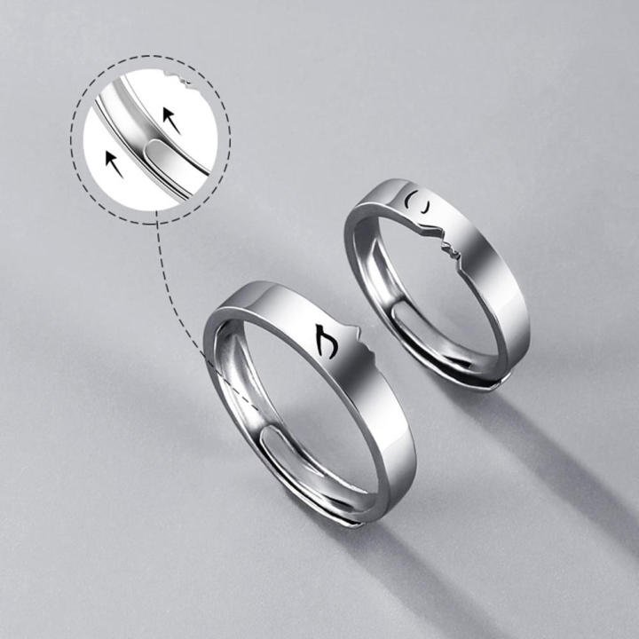Plated%20Ring%20Couple%20Ring%20Set%20Fashionable%20Couple%20Ring%20%20Couple%20Ring%20Adjustable%20Size%20Ring%20Design%20Couple%20Ring%20Minimalist%20Design%20Ring%20Stainless%20Steel%20Ring%20Small%20Open%20Ring%20for%20Engagement%20Couple%20Ring%20Wedding%20-%20Image%202