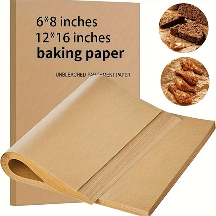 50/100Pcs Parchment Paper Baking Sheets Non-Stick Precut Baking Parchment Baking Paper Will Not Curl Burn Wax Paper Kengding