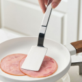 Practical 304 Stainless Steel Frying Spatula Long Handle Anti-Scalding Cooking Shovel Rust Resistant Barbecue Spatula Tiramisu. 
