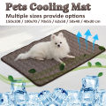 supplies [Ready Stock] 6 Sizes Summer Foldable Pet Sleeping Cooling Pad Ice Silk Dog Cat Cool Mat. 